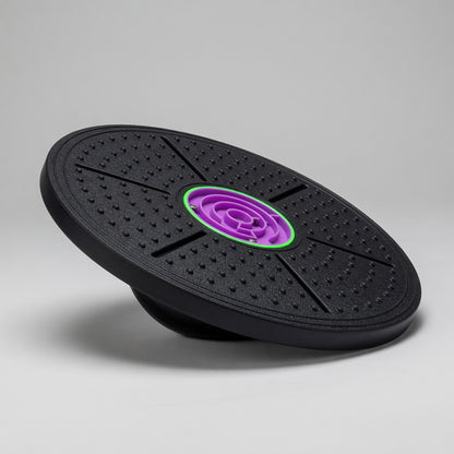 Balance board trainer with textured non-slip surface for home fitness and stability training